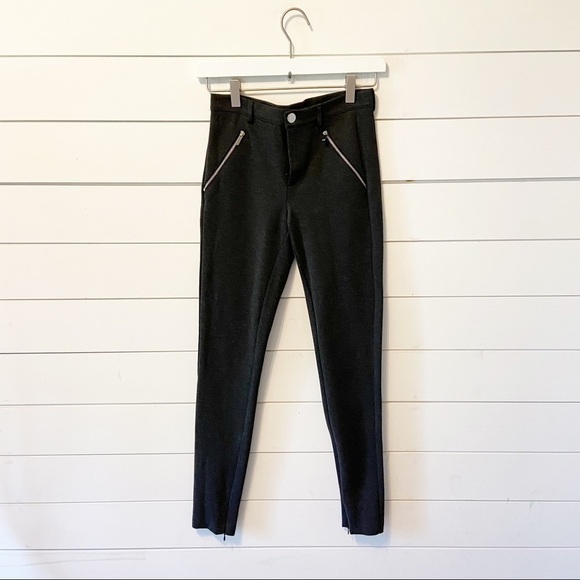 Zara | Dark Gray Skinny Stretch Pants Size Small - Picture 1 of 10